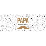Affiche fête des pères horizontale 84 x 30 cm motif papa moustache - Affiches Saisonnières