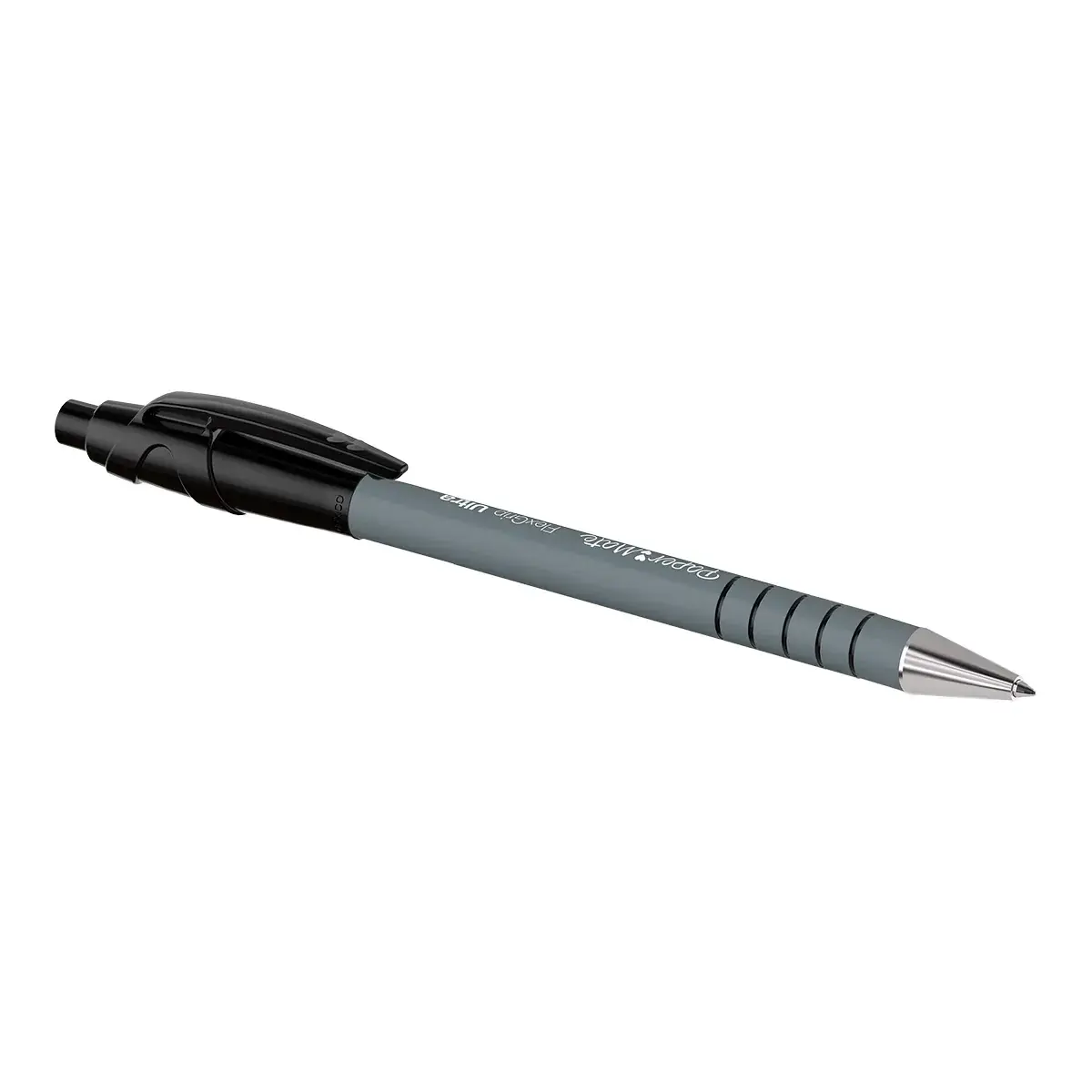 Stylo bille Papermate Flexgrip Ultra noir rétractable pointe moyenne 1 mm - Pack de 12 - Stylos billes