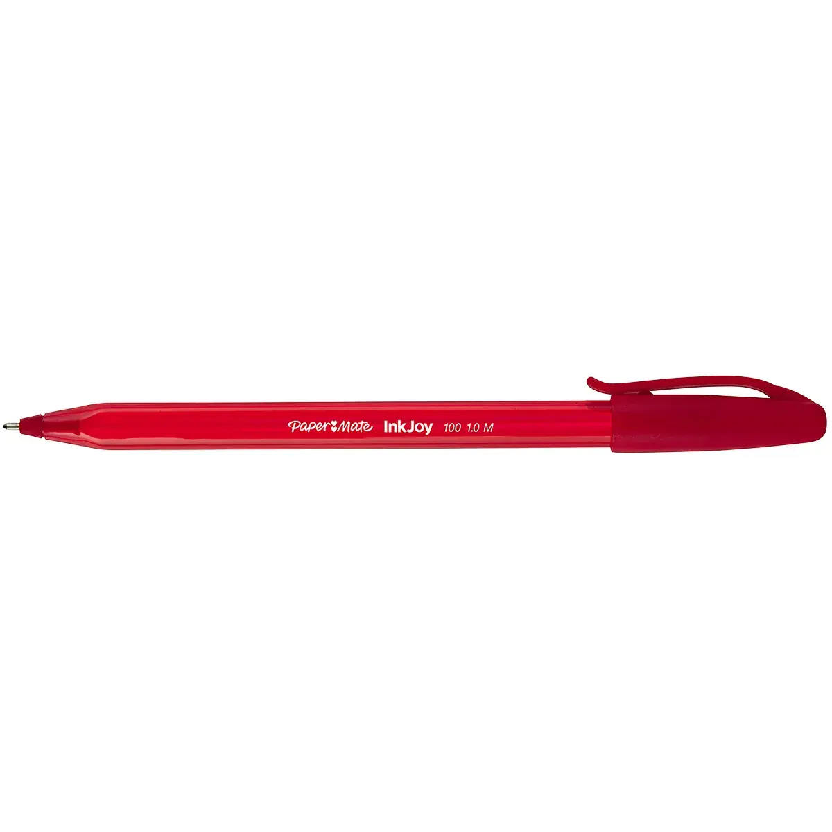 Stylo bille Paper Mate InkJoy 100 pointe moyenne 1,0 mm, Rouge – Lot de 50 - Stylos billes-2