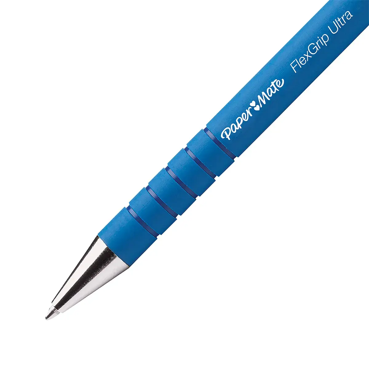 Stylo bille Papermate Flexgrip Ultra Bleu rétractable pointe moyenne 1 mm - Pack de 12 - Stylos billes-4
