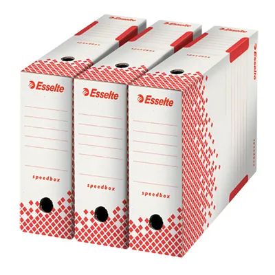 Boîte d'archives Esselte Speedbox 100 mm blanc montage automatique - Boîtes archives, Boîtes de transfert-4