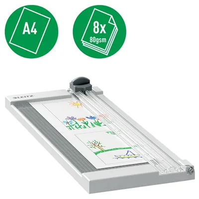 Rogneuse papier A4 Leitz Precision Home – 8 feuilles - Guillotines papier, Rogneuses papier -2
