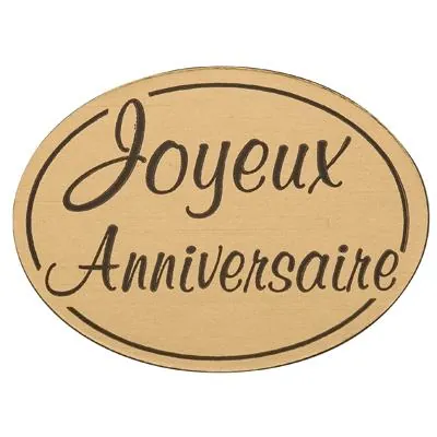 Étiquettes cadeaux adhésives Joyeux anniversaire Or 40 x 30 mm - Boîte de 500  - Étiquettes cadeaux adhésives