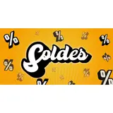 Affiche SOLDES pop 80 x 40 cm papier ½ mat 170g - pour vitrines et corners de soldes mode - Affiches Soldes, Panneaux soldes