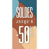 Affiche SOLDES nature organique 40 x 80 cm papier ½ mat 170g - pour vitrines et corners mode - Affiches Soldes, Panneaux soldes