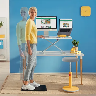 Support pour ordinateur portable Leitz Ergo Cozy gris – réglable 13 à 17 - Ergonomie bureautique -5