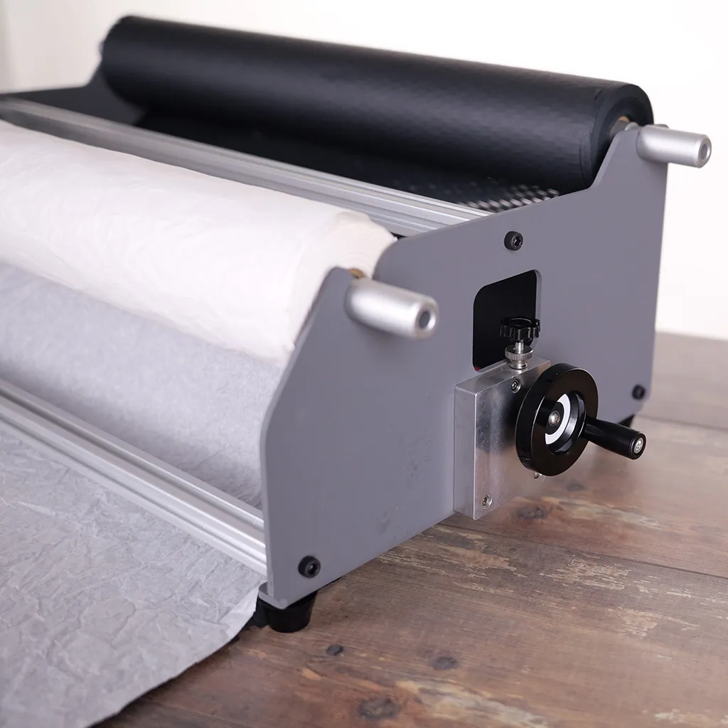 Dérouleur papier de comptoir 2 rouleaux 50 cm à poser - Dévidoirs papiers cadeaux et bolducs-3