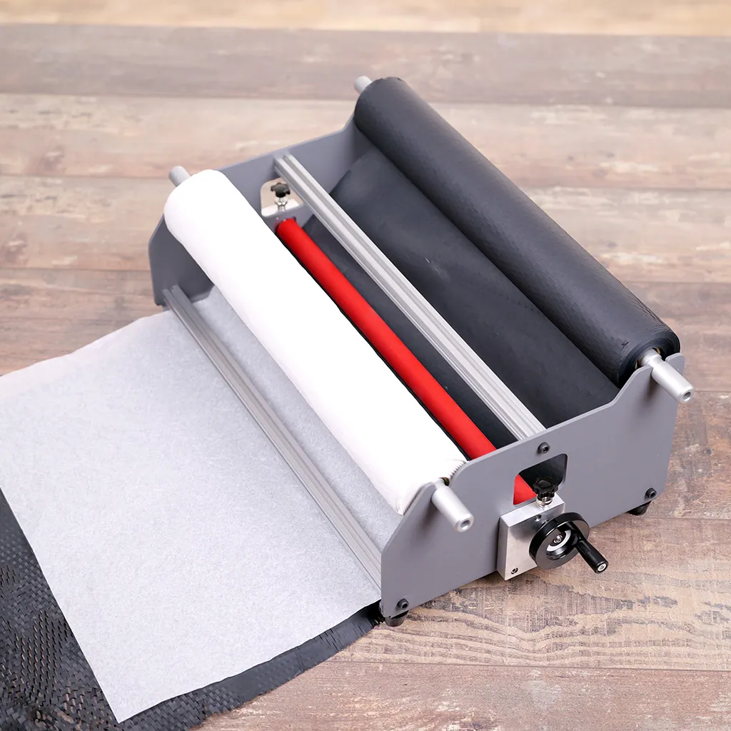 Dérouleur papier de comptoir 2 rouleaux 50 cm à poser - Dévidoirs papiers cadeaux et bolducs-4