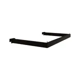Barre guidon de penderie noire sablée L 47,8 x P 30 cm pour barre de charge