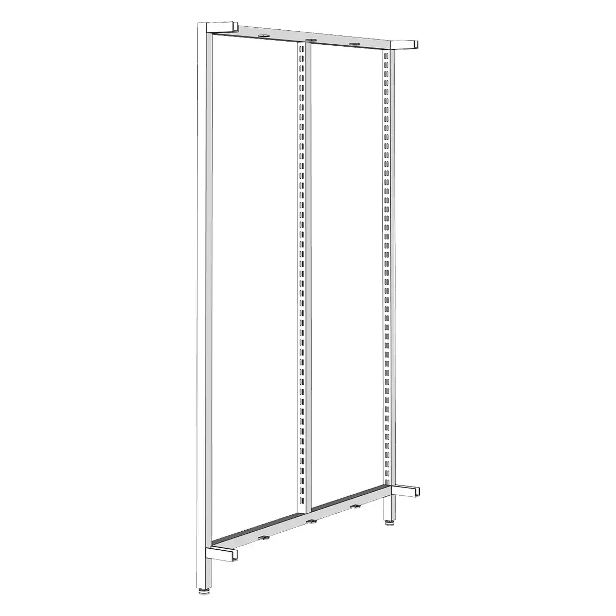 Cadres Latéraux Ligne Square 25 Noir Sablé H.133 cm - Lot de 2 - Ligne Square 25 noir-2