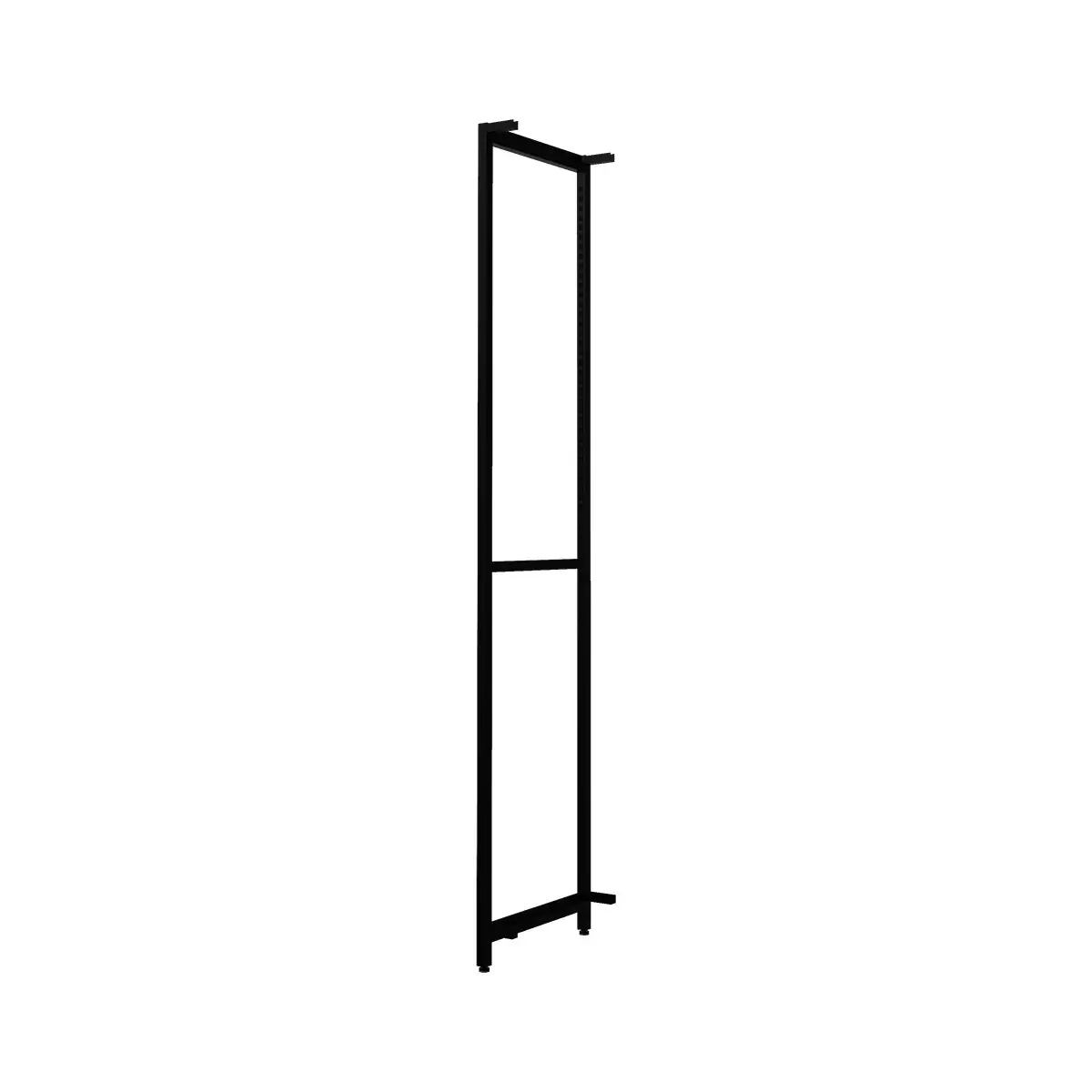 Cadres latéraux Square H.200 cm x P.46,4 cm noir sablé – Lot de 2 - Ligne Square 25 noir