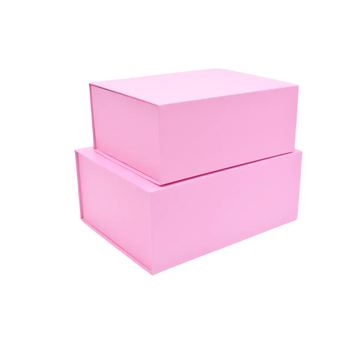 Boîte cadeau pliable rose 29x22x12cm – Paquet de 5 - Boites cadeaux carton pliables-3
