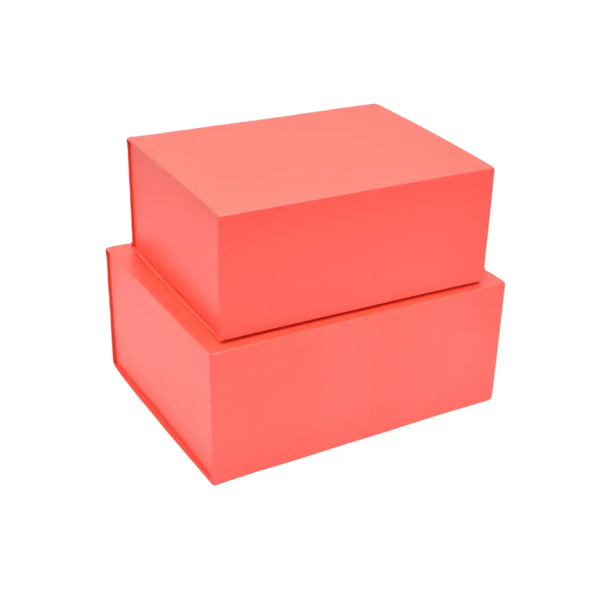 Boîte cadeau pliable rouge 29x22x12cm – Paquet de 5 - Boites cadeaux carton pliables-3