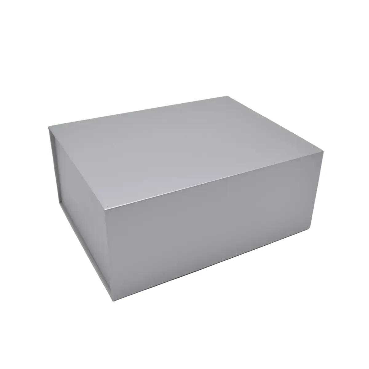 Boîte cadeau pliable argent 33x25,5x14cm – Paquet de 5 - Boites cadeaux carton pliables