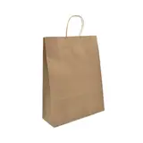 Sacs kraft brun poignées torsadées 35x14x45 cm - Paquet de 100