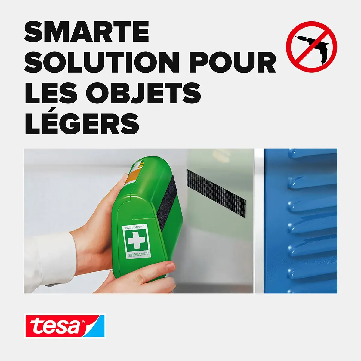 Bande auto-agrippante On/Off tesa® blanche 20 mm x 1 m – fixation adhésive repositionnable - Rubans adhésif, Double face, Patafix-2