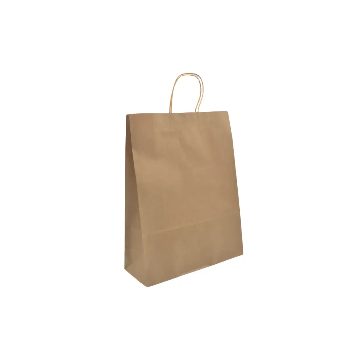 Sacs Kraft Brun Poignées Torsadées 35x14x35 cm - Paquet de 100 - Sacs kraft brun poignées torsadées