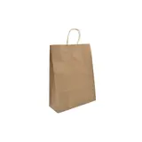 Sacs Kraft Brun Poignées Torsadées 35x14x35 cm - Paquet de 100 - Sacs kraft brun poignées torsadées