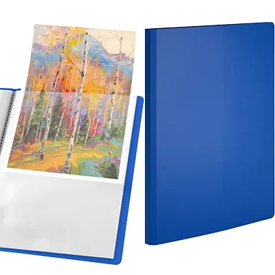 Protège-documents 50 pochettes souple - Porte-vues A4 100 vues - Bleu - Protèges-documents, Porte-vues