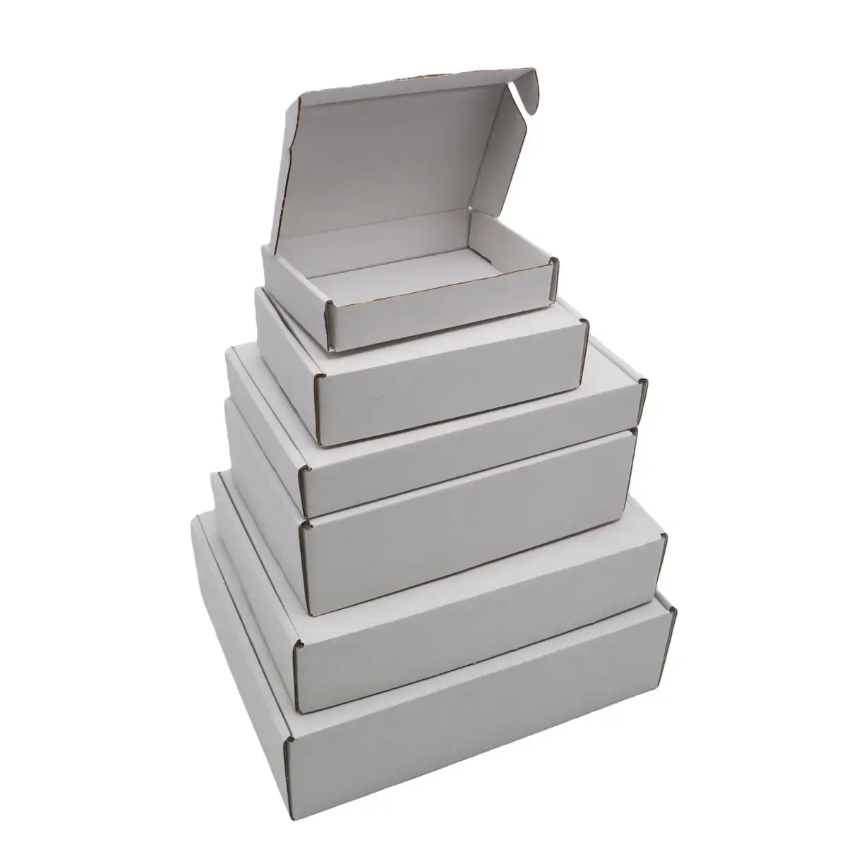Carton d’expédition blanc 23 x 16 x 5 cm simple cannelure 365 g/m² – Boîte postale kraft blanc– Lot de 20 - Cartons d'expédition, Boîtes carton-3