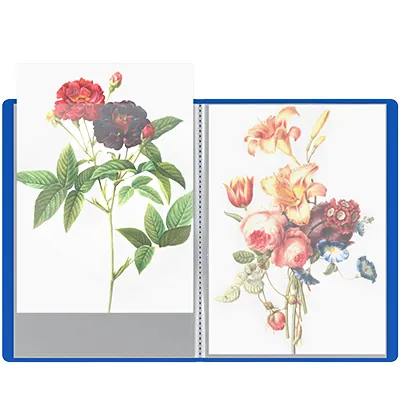 Porte-vues A4 80 vues – Protège-documents 40 pochettes souple - Bleu - Protèges-documents, Porte-vues-4