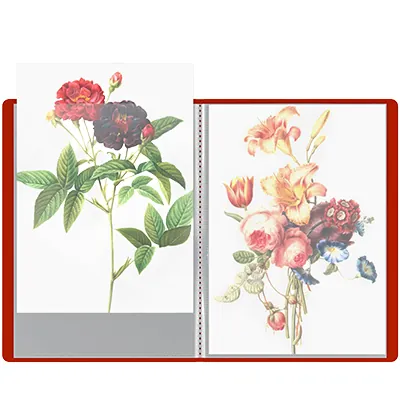 Porte-vues A4 80 vues – Protège-documents 40 pochettes souple - Rouge - Protèges-documents, Porte-vues-2