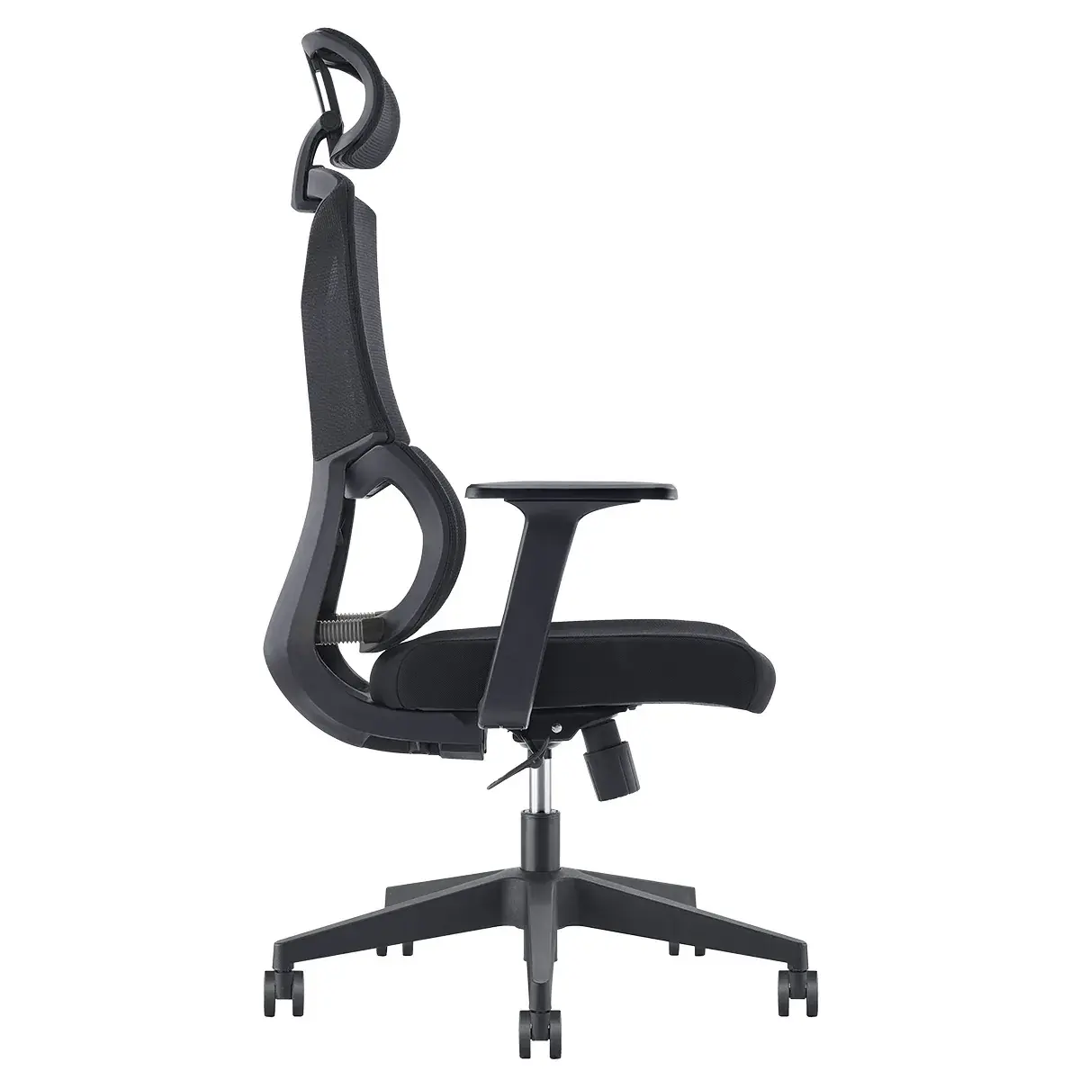 Fauteuil de bureau ergonomique haut dossier avec appui‑tête 520 Noir - Dossier résille, soutien lombaire, charge 110 kg - Sièges de bureaux, Fauteuils de bureaux-3