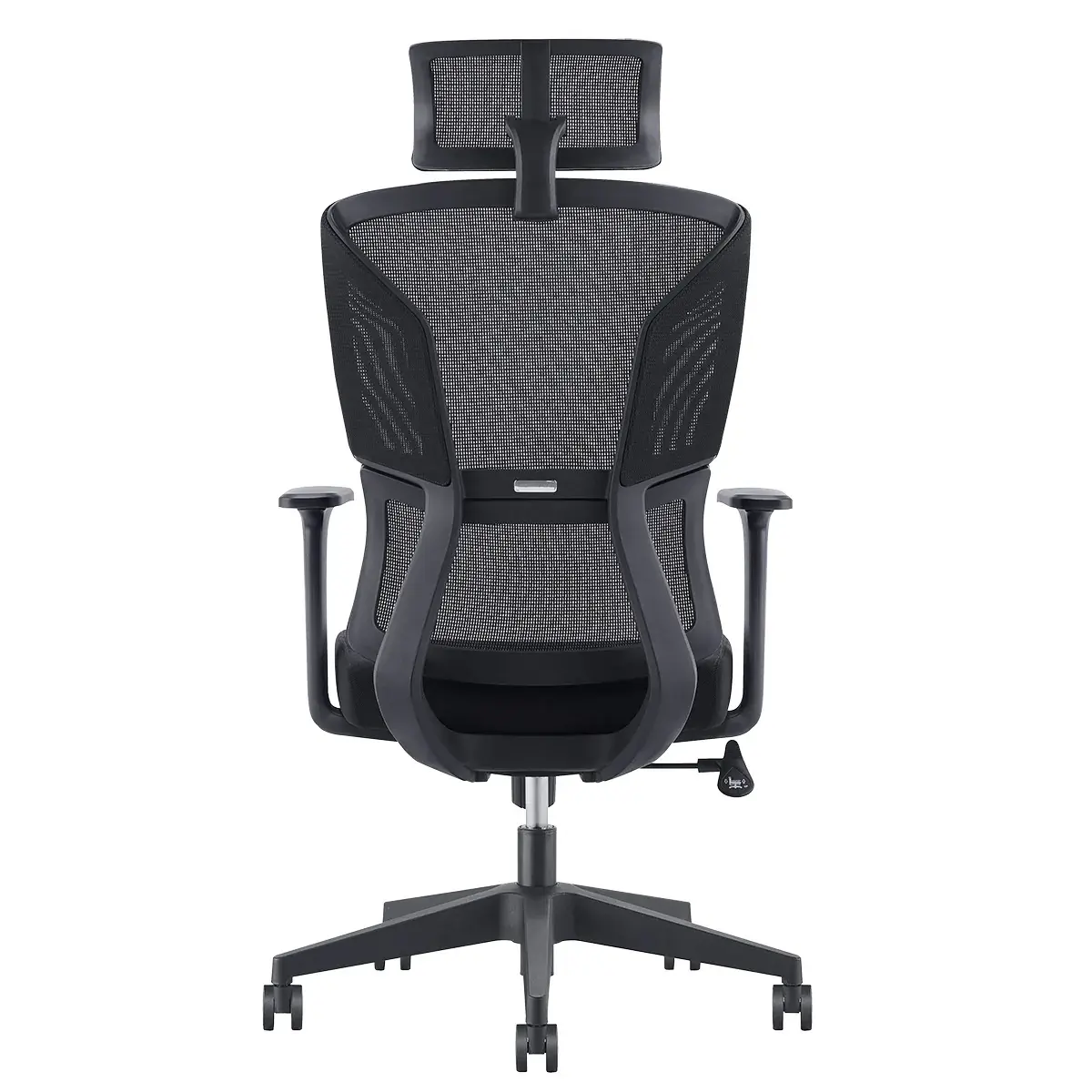Fauteuil de bureau ergonomique haut dossier avec appui‑tête 520 Noir - Dossier résille, soutien lombaire, charge 110 kg - Sièges de bureaux, Fauteuils de bureaux-5