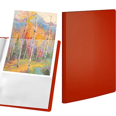 Porte-vues A4 60 vues – Protège-documents 30 pochettes souple - Rouge - Protèges-documents, Porte-vues-2