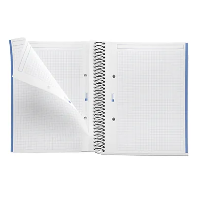 Cahier à spirale Miquelrius 5/5 - A5 - Bleu - L 14,8 x H 21 cm - Cahiers et blocs notes-3