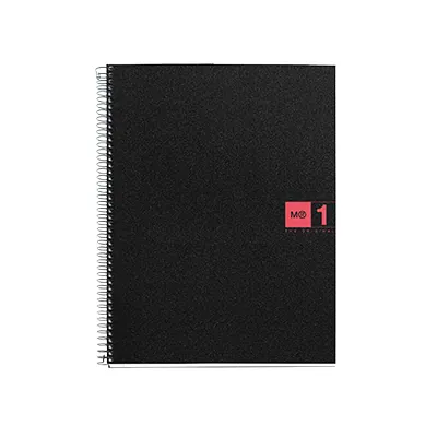 Cahier à spirale Miquelrius 5/5 - A5 - Rouge - 14,8 x 21 cm - Cahiers et blocs notes