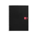 Cahier à spirale Miquelrius 5/5 - A5 - Rouge - 14,8 x 21 cm - Cahiers et blocs notes