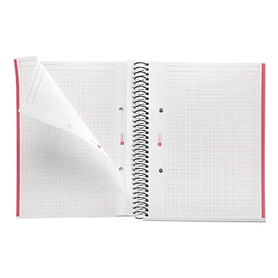 Cahier à spirale Miquelrius 5/5 - A5 - Rouge - 14,8 x 21 cm - Blocs notes, Cahiers-2