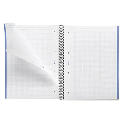 Cahier à spirale Miquelrius 5/5 - A4 - Bleu - L 21 x H 29,7 cm - Blocs notes, Cahiers-2