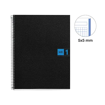 Cahier à spirale Miquelrius 5/5 - A4 - Bleu - L 21 x H 29,7 cm - Blocs notes, Cahiers-4