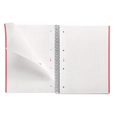 Cahier à spirale Miquelrius 5/5 - A4 - Rouge - L 21 x H 29,7 cm - Cahiers et blocs notes-2