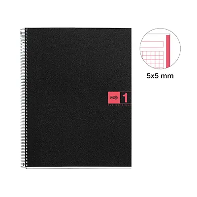 Cahier à spirale Miquelrius 5/5 - A4 - Rouge - L 21 x H 29,7 cm - Blocs notes, Cahiers-4