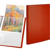 Protège-documents 50 pochettes souple - Porte-vues A4 100 vues - Rouge - Protèges-documents, Porte-vues