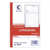 Carnet de livraison Manifold Elve 50 dupli A5 210x140mm - Carnet autocopiant - Carnets de commandes, Carnets de livraisons