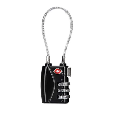 Cadenas à Câble Souple TSA 35mm - Combinaison 3 Chiffres - Cadenas