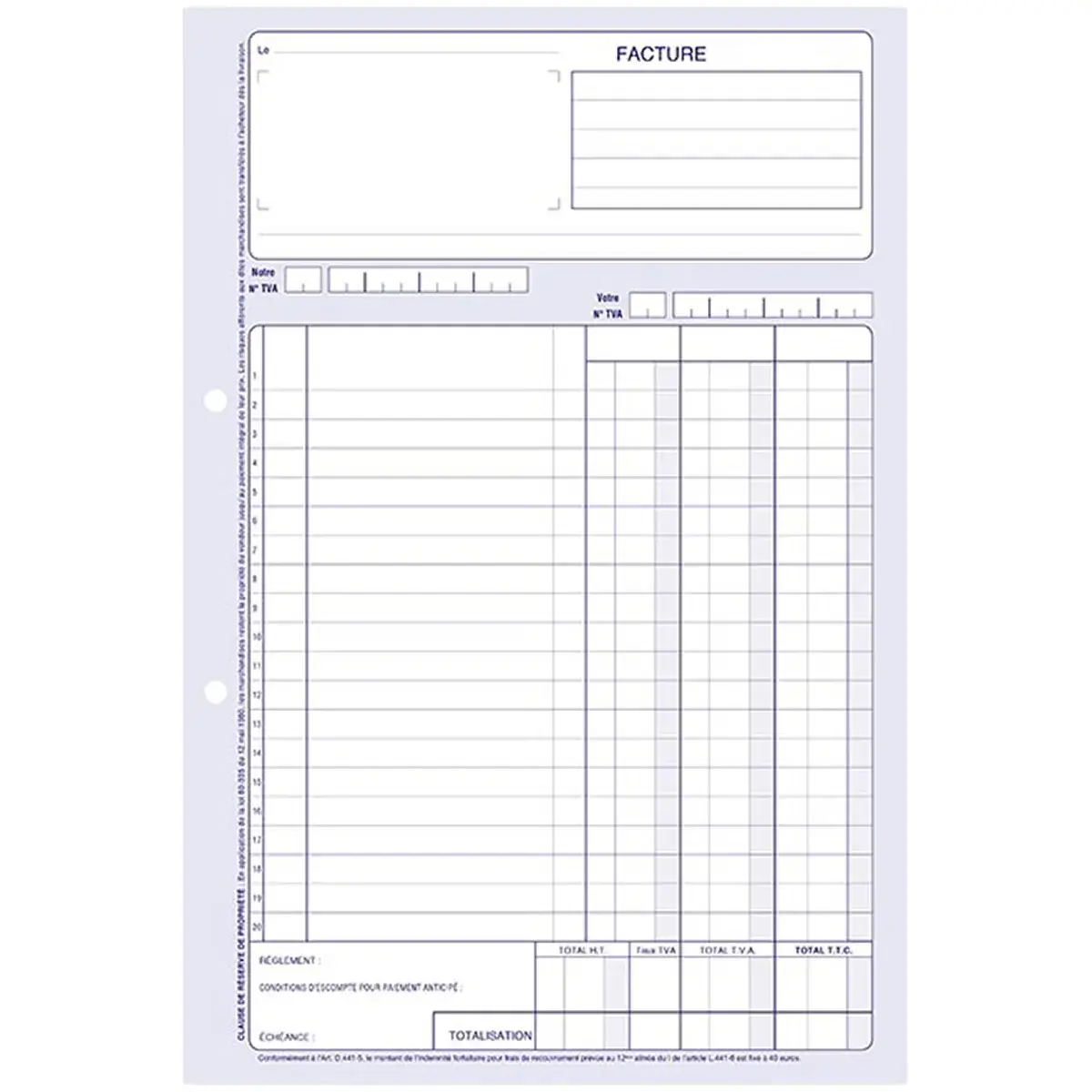 Facturier - Carnet de Factures Elve Format A5 210 x 140 mm 50 pages - Facturiers-2