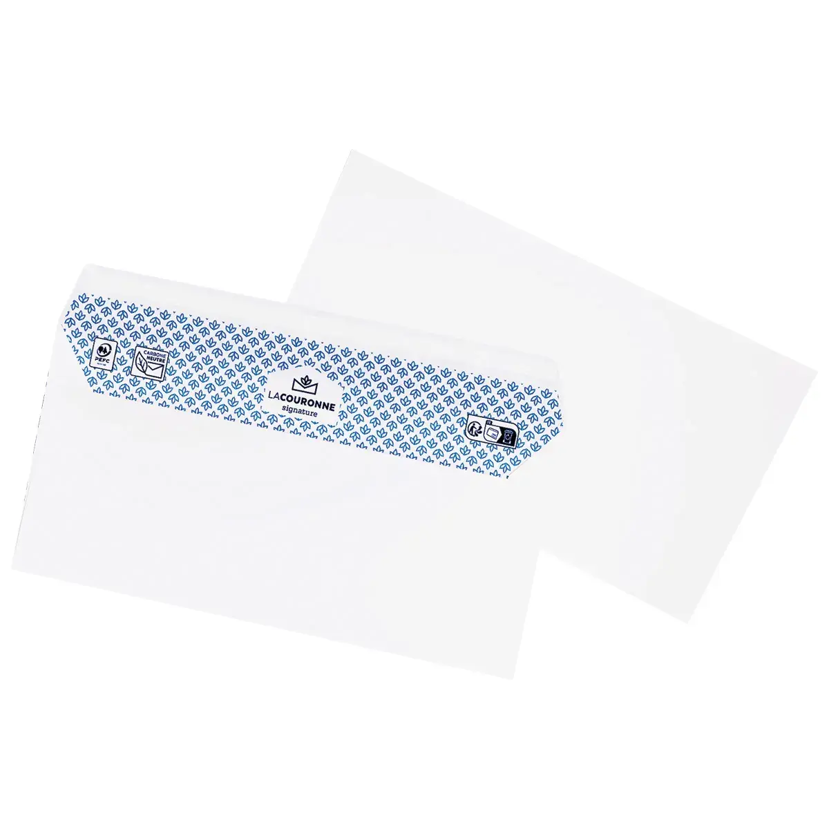 Enveloppe blanche DL 110 x 220 mm 90g sans fenêtre La Couronne - Boîte de 200 - Enveloppes blanches, Enveloppes kraft