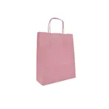 Sac kraft rose poudré poignées torsadées 24 x 12 x 31 cm 100g/m² – Sac papier rose - Carton de 100 - Sacs cadeaux fête des mères, Pochettes cadeaux fête des mères