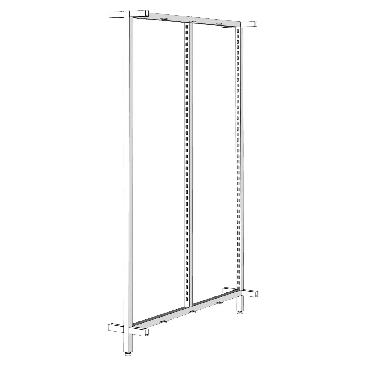 Cadre de milieu pour module central Square H 133 cm x P 90 cm blanc sablé - Ligne Square 25 blanc-2