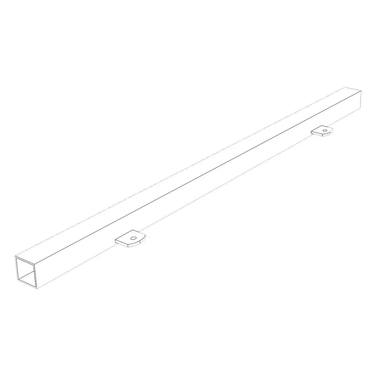 Entretoise pour module central Square L 57,8 cm blanc sablé (Lot de 4) - Ligne Square 25 blanc-2