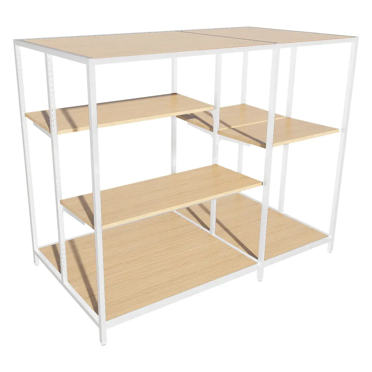 Entretoise pour module central Square L 57,8 cm blanc sablé (Lot de 4) - Ligne Square 25 blanc-4