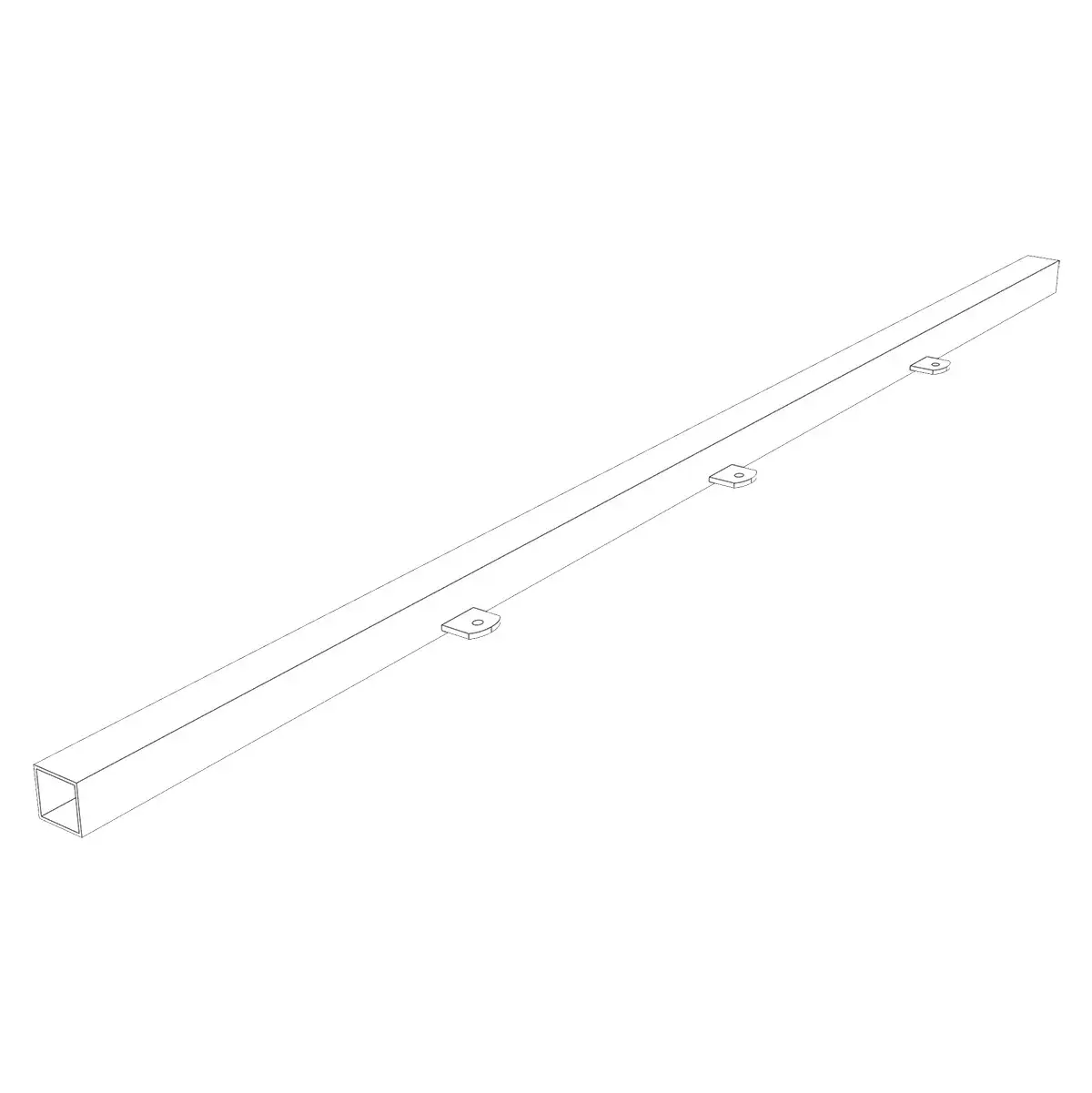 Entretoise pour module central Square L 97,8 cm blanc sablé (Lot de 4) - Ligne Square 25 blanc-2