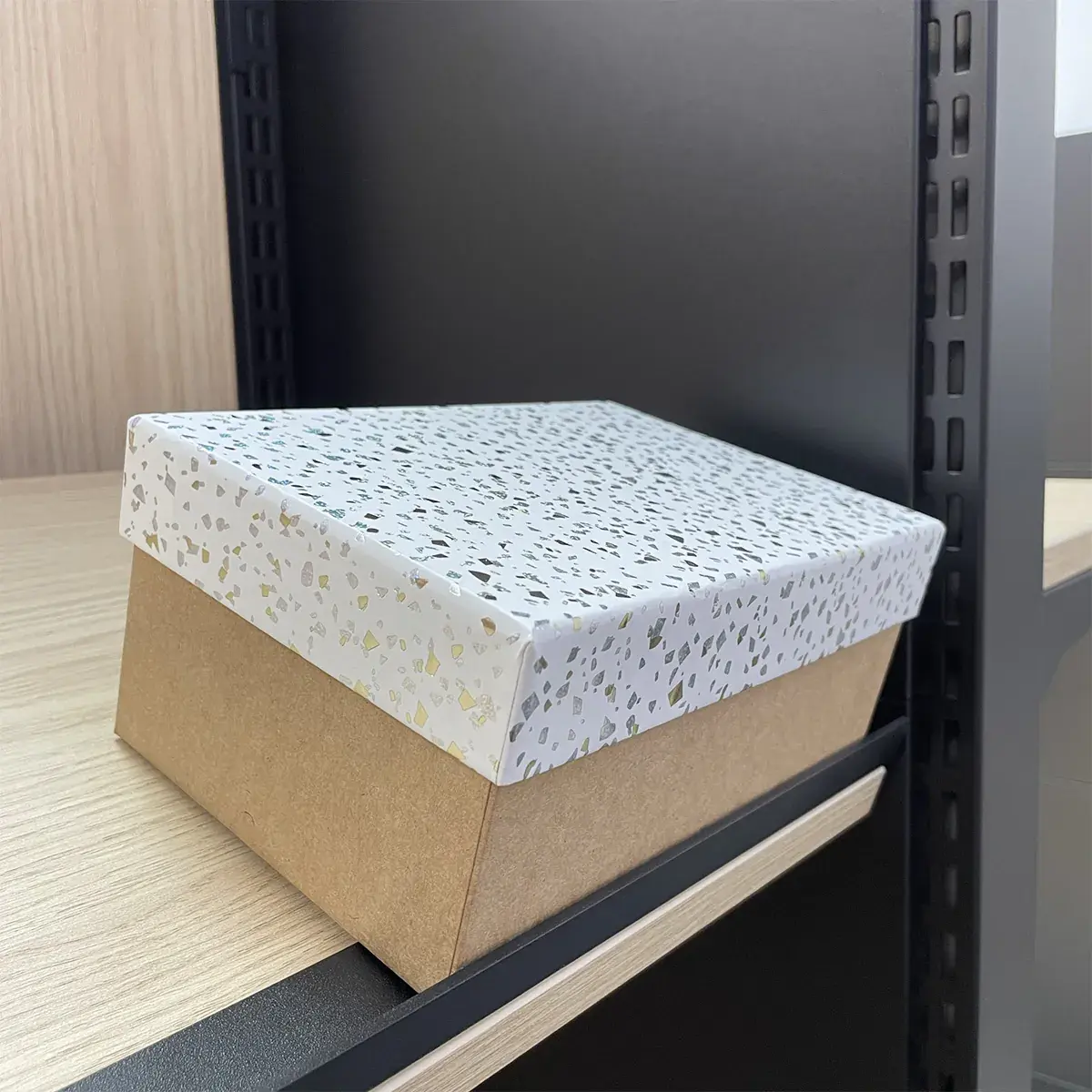 Frontale métallique Square pour tablette L 60 cm blanc sablé - Ligne Square 25 blanc-2