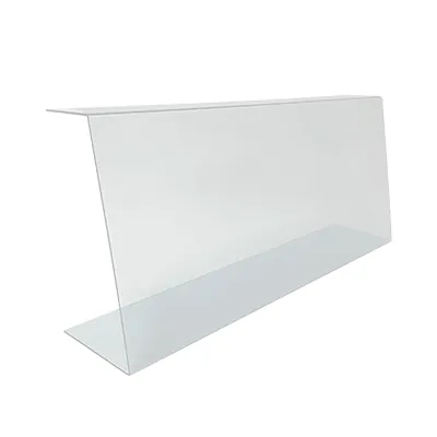 Vitrine de protection alimentaire en U transparente L 100 x P 20 x H 43 cm – PET 4 mm - Vitrines alimentaires