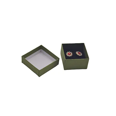 Écrin bijoux papier 5x5x3cm vert olive - boîte bijoux - Écrins à bijoux, Coffrets à bijoux-2